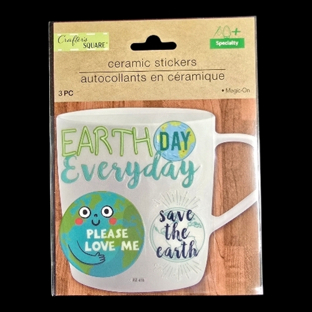 6 Pk Ceramic Sticker Mug Decals - Assorted Positive Designs - Picture 3 of 8